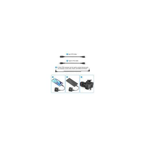 Puluz new,2 TX + 1 RX Wireless Lavalier Microphone- Black - Black - image 4