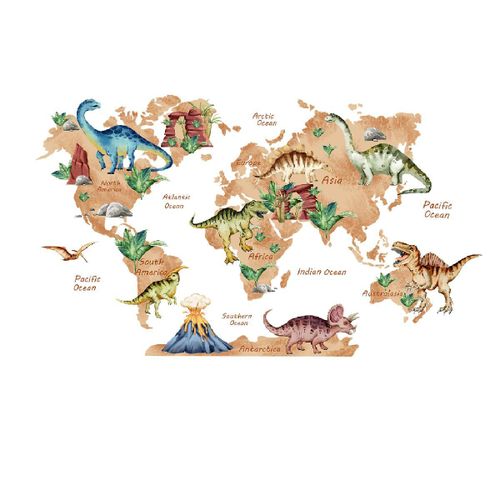 product_image_name-Generic-Dinosaur World Map Wall Stickers - Ignite Kids' Imagination!-7