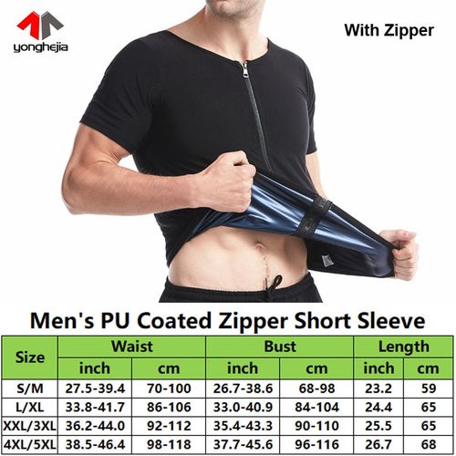 Shop Generic Men's Zipper Sauna Vest Sauna Effect Training Suit