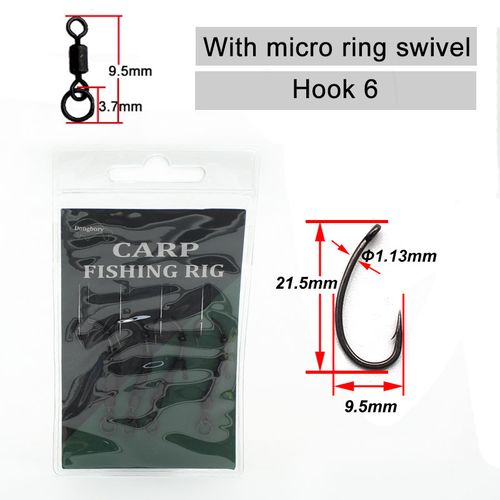  4 Pcs Fishing Hair Rigs for Carp Fishing Equipment