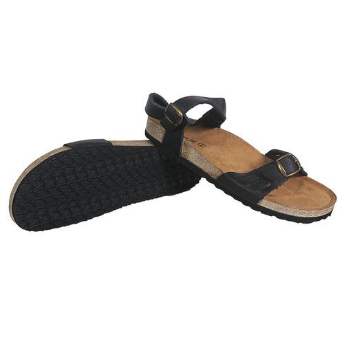 product_image_name-White Label-Leather Ankle Strap Sandals - Black-2