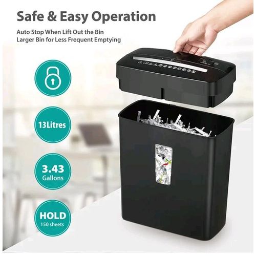 product_image_name-Other-6 Sheet Cross Cut 13 Liters Paper Home Office High Security Shredder -2