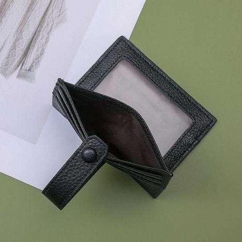 product_image_name-Fashion-Genuine Leather Thin Minimalist Wallet Card Holder - Black-4