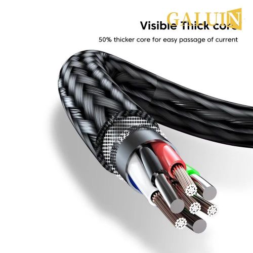 GALUIN 120W 3-in-1 Fast Charging Cable, Type-C/Micro USB/Lightning Triple Charger Cord - image 5