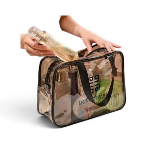 AD Classic Empty Cosmetic Make - Up Bag - Black