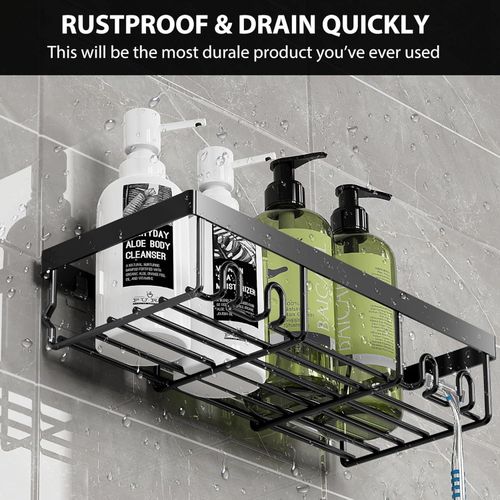 TIMBUTUS 2 Layer Bathroom Shelves,Wall Mounted Storage Rack Rustproof - image 2
