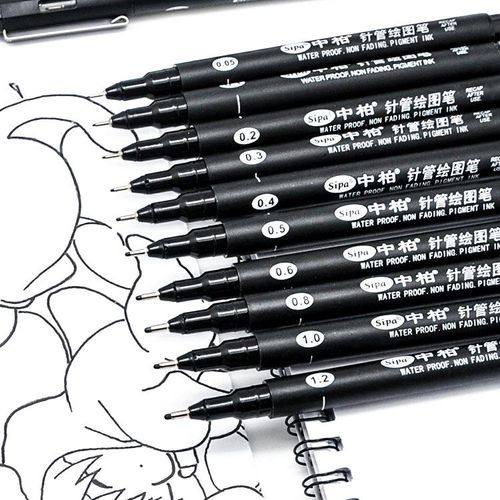 Shop Generic Sipa 8Pcs Black Thin Liner Pens Mini Liner Fineliner Drawing  Pens for Artist Illustration Technical Drawing Office Documents Online