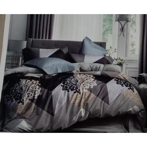 product_image_name-Cado-King size bedsheet with 2 pillowcases- brown -1
