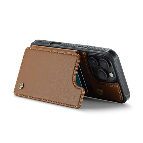 Caseme Phone Case, Compatible With IPhone 16 Pro Max High Quality Shockproof Leather Phone Case With Magnetic Wallet Card Holder- Brown - image 3
