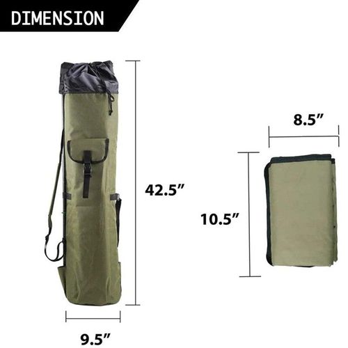 Shop Generic Fishing Rod Bag, Waterproof Fishing Pole Case Bag with Durable  Folding,Portable Fishing Rod Case Holds 5 Poles&Tackle Online