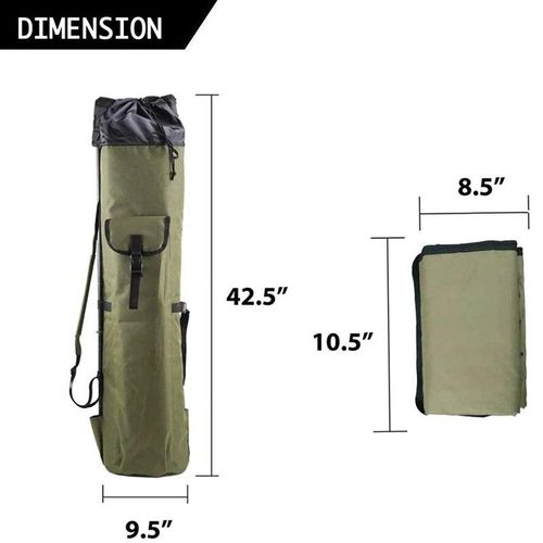 Fishing Pole Backpack, Rod Case Bag Holds