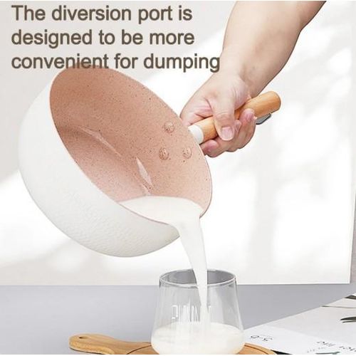 product_image_name-Generic-Non Stick Frying Pan Granite Coating Aluminum Alloy With Wooden Lid - White-5