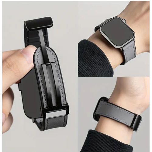 product_image_name-WRISTWATCH-Men's Smart Watch Leather Hand Straps Band Compartible with Galaxy 20mm/22mm  (WATCH NOT INCLUDED, ONLY WATCH HAND))-1