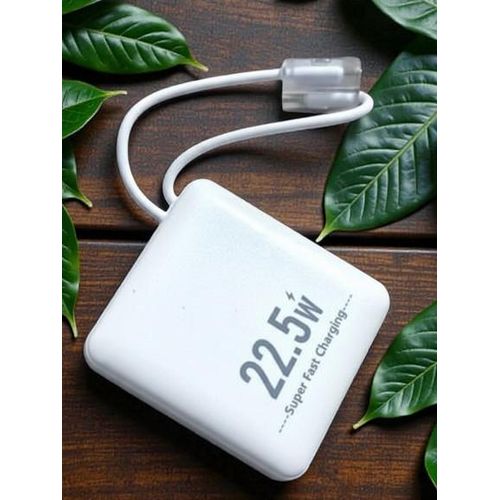 product_image_name-Magsafe2-RON 10000mAh Power Bank – Fast Charging, Dual USB Output, Portable External Battery Charger (White)-1