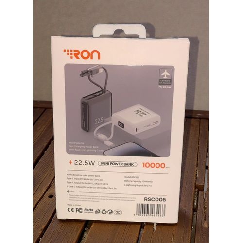 product_image_name-Magsafe2-RON 10000mAh Power Bank – Fast Charging, Dual USB Output, Portable External Battery Charger (White)-5