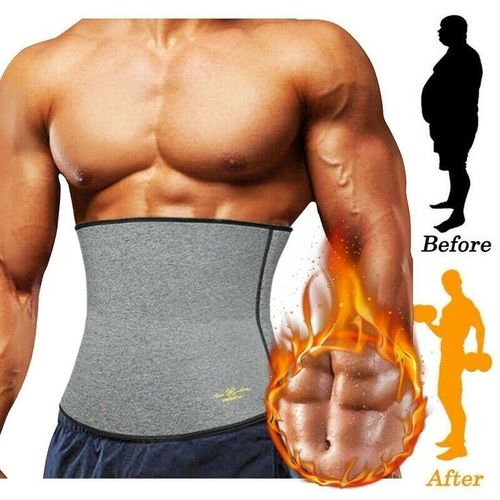 Men's Waist Trainer Body Shaper Tummy Girdle Belt Belly Fat Burner Corset  Black