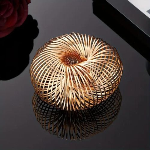 Generic Trendy Spiral Wire Open Bangle Bracelet – Silver & Gold (2 Pieces) - image 6