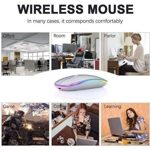 product_image_name-Generic-Wireless 2.4GHz Mice Rechargeable Mute - silver-3