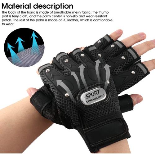 product_image_name-Generic-Half Finger Cycling Sports Gloves Tactical Training Glove , Anti-skid Wear-resistant Fingerless Gloves  Motorcycle Glove For  Camping, Hiking, Fitness-3