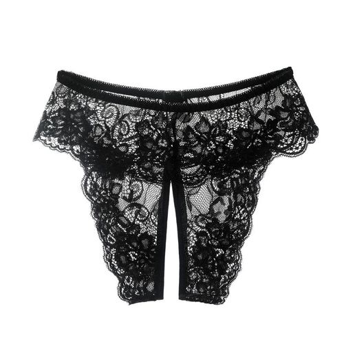 Women Open Crotch Panties Lace Underwear Lingerie Stretching