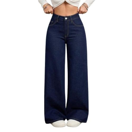 Do It Wiser Ladies Baggy Jean-Blue