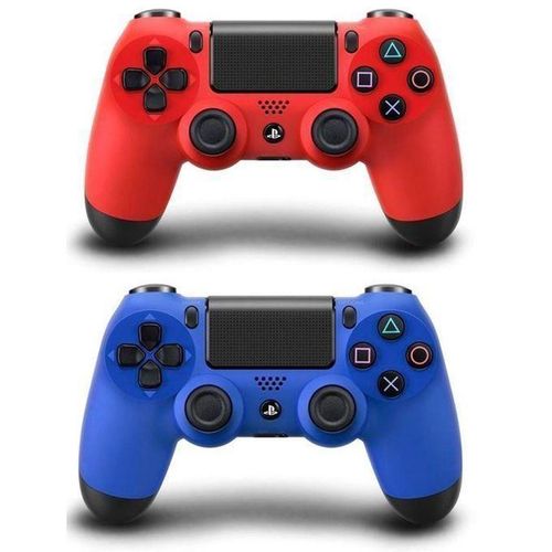 product_image_name-Generic-2Pcs P S 4 Wireless Game Controller - Blue & Red-1