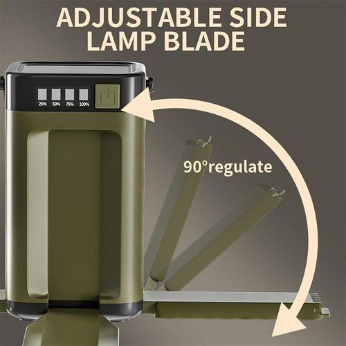 Generic Rechargeable Solar Camping Lantern, USB Charging Flashlight, Portable Hanging Tent Light, Six Lighting Modes, Foldable Four-Leaf Clover LED Spotlight - image 5