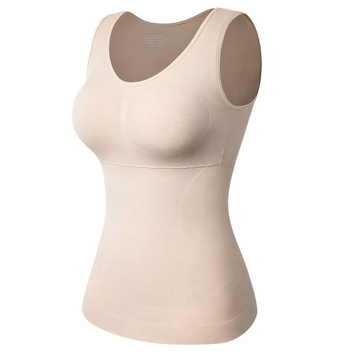 Shop Generic Shapewear for Plus Size Women Tummy Control Shapewear Built-in  Bra Shaping Tank Tops Slimming Body Compression Underwear Online