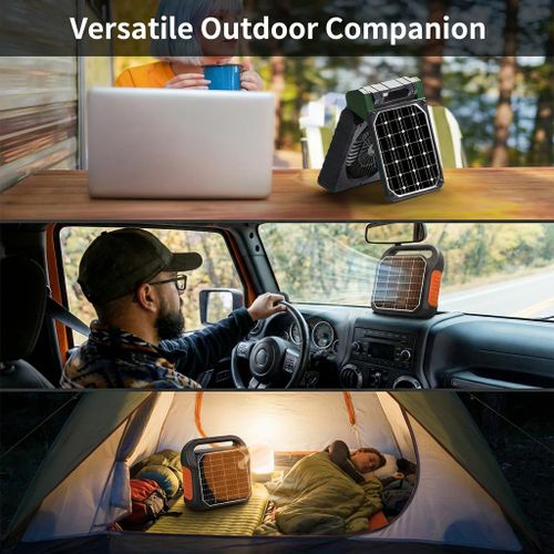 product_image_name-Qkz-Portable Solar Fan with Power Bank - 4-Speed Adjustable Outdoor Rechargeable Fan, Polycrystalline Solar Panel, 5200mAh Battery for Camping Hiking Travel-4