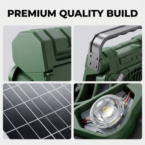 product_image_name-Qkz-Portable Solar Fan with Power Bank - 4-Speed Adjustable Outdoor Rechargeable Fan, Polycrystalline Solar Panel, 5200mAh Battery for Camping Hiking Travel-5