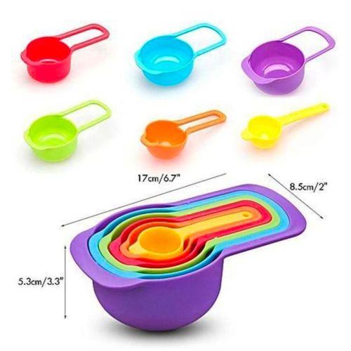 Generic 6-Piece Colorful Nesting Measuring Cup and Spoon Set - image 3
