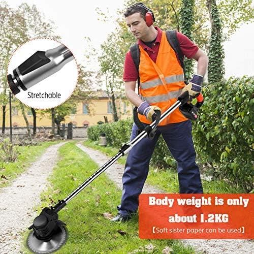 product_image_name-Generic-Weed Eater Cordless Brush Cutter 24V Lithium Battery Mower with 3 Kinds of Blades Adjustable Head Angle 180 Degree for Garden Grass - Black-6