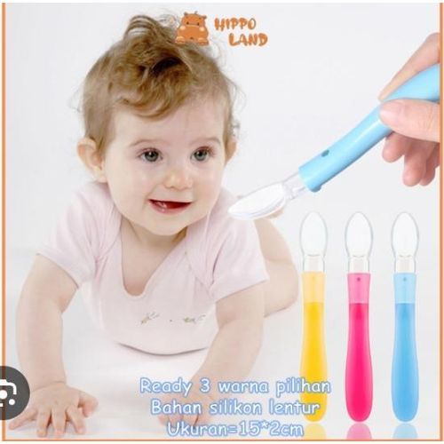 AD 5pcs Newborn Silicon Spoon - Multicolour