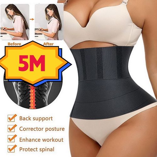 Shop Fashion 5M Waist Trainer Body Shaper Tummy Slimming Shaper Belt Belly  Shapewear 10CM Online