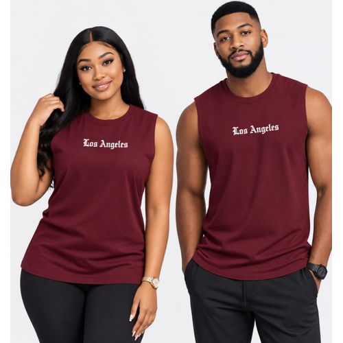 Dc Unisex No-Sleeve Casual T-Shirt, wine