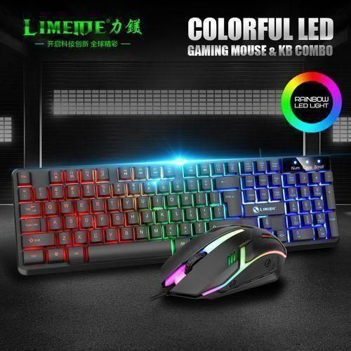 Generic Luminous Keyboard And Mouse Set E-sports Game - Black - image 4