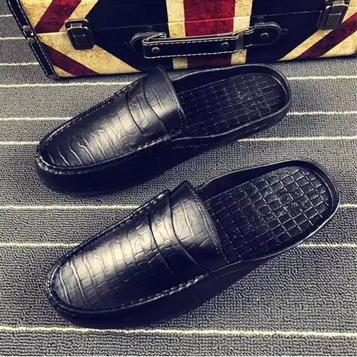 product_image_name-Fashion-Fashionable Men's Closed-Toe Slippers - Backless Shoes - Lazy plastic slippers-Beach shoes -Non-slip Sandals(Black)-4