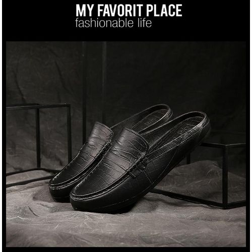 product_image_name-Fashion-Fashionable Men's Closed-Toe Slippers - Backless Shoes - Lazy plastic slippers-Beach shoes -Non-slip Sandals(Black)-6