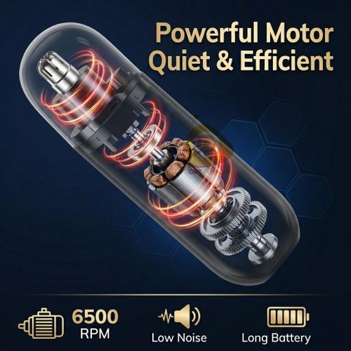 product_image_name-Generic-Electric Rechargeable Portable Nose and Ear Hair Trimmer TYPEC Trimming Container Warranty Black-4