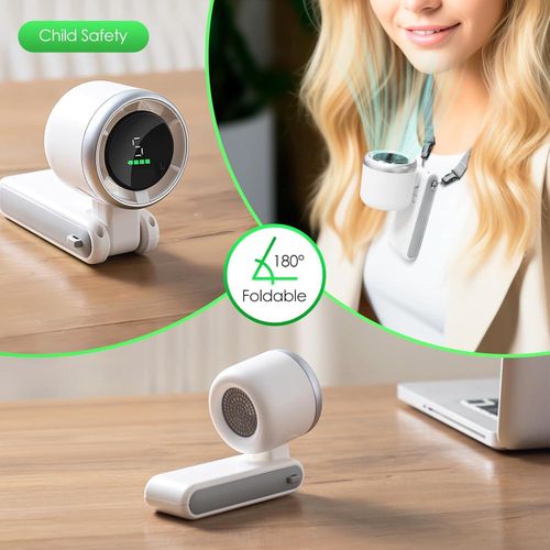 product_image_name-Generic-High-Speed Turbofan N607 Digital Display Mini Neck Fan USB-Charging Handheld Foldable Mini Fan-4
