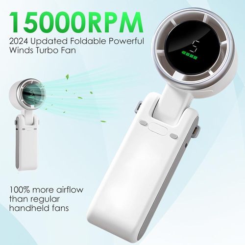 product_image_name-Generic-High-Speed Turbofan N607 Digital Display Mini Neck Fan USB-Charging Handheld Foldable Mini Fan-5