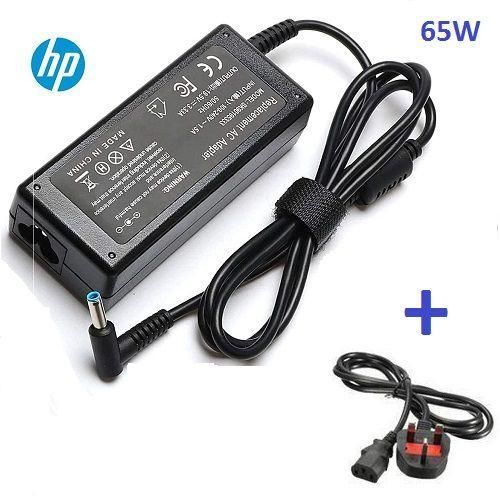 product_image_name-Hp-Replacement Small Blue Pin Adapter - 19.5V + Fused Power Cord - Black-1