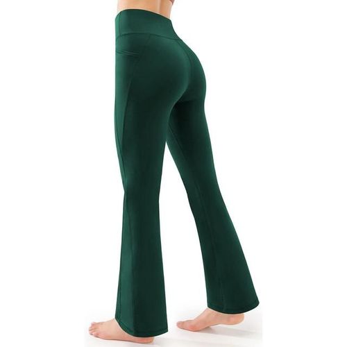 Shop Generic Flared Leggings For Women Fitness Yoga Pants Wide Cargo Yoga  Pants With Pockets For Women Running Jogging Sports Athletic Tight Online