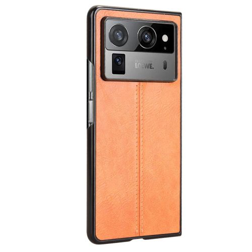 Generic For Tecno Phantom V fold 2 5G high-end luxury leather phone case Orange - image 2