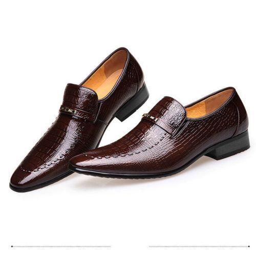 product_image_name-Banagat-Men's Formal Corporate PU Leather Loafers Slip-ons Brogues Chelsea Shoes Brown-4