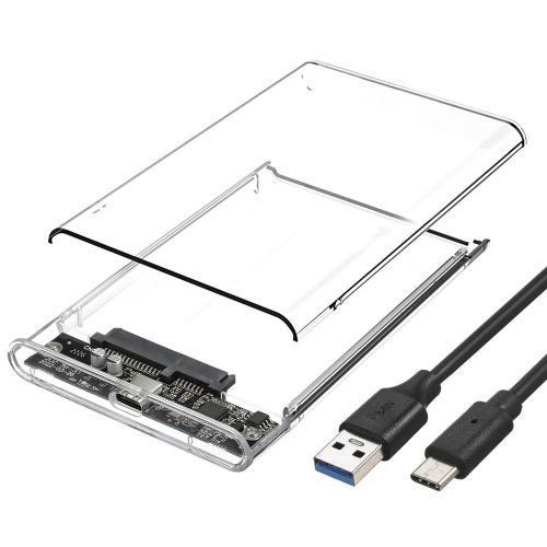 product_image_name-Generic-Hard Disk Case Type-C Transparent HDD Enclosure High-Speed Transmission for 2.5 Inch SATA HDD/SSD-1