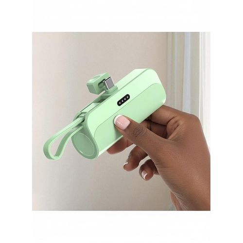 product_image_name-White Label-3300mAh Mini Portable Charger Power Bank Phone Battery Pack - Green-2