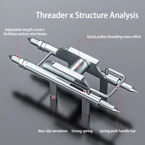 Generic Conduit Cable Puller For Electricians Wire Threading Aids with Pulley and Reel - Silver - image 5