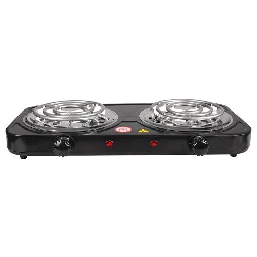 product_image_name-Generic-Portable Electric Double 2 Burner Hot Plate Cooker Kitchen RV Double Burner Stove - Black Double Hose-3