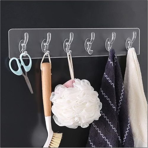 White Label Self-Adhesive 6 Holders - Transparent - Transparent